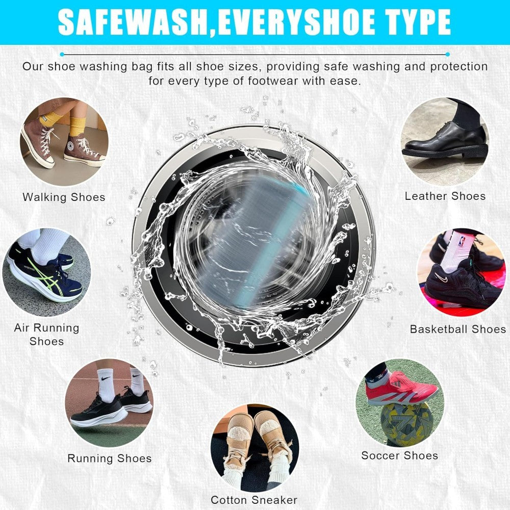 2 Pack Reusable Shoe Washing Machine Bag Laundry Shoe Bag for Washer and Dryer