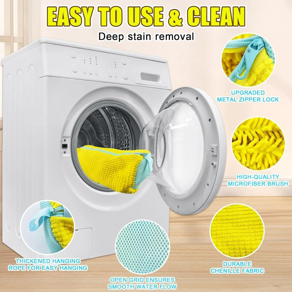 2 Pack Reusable Shoe Washing Machine Bag Laundry Shoe Bag for Washer and Dryer