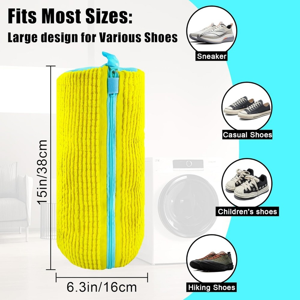 2 Pack Reusable Shoe Washing Machine Bag Laundry Shoe Bag for Washer and Dryer
