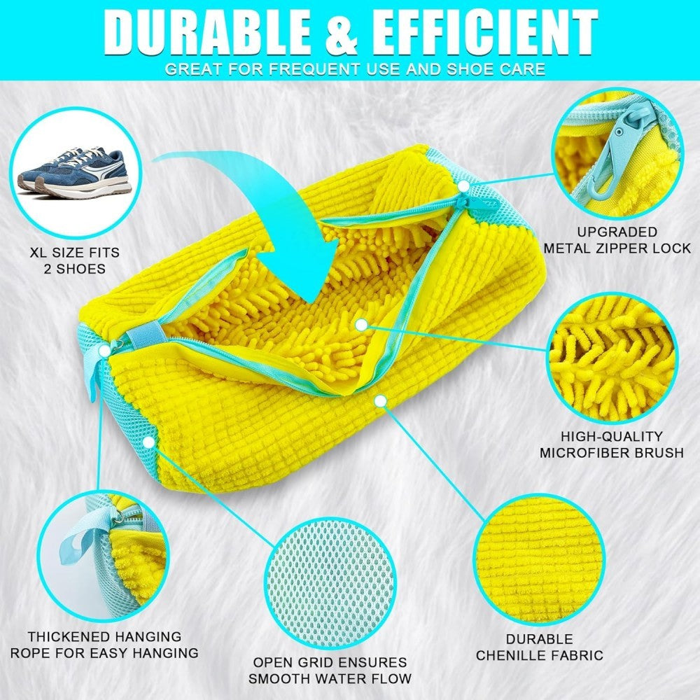 2 Pack Reusable Shoe Washing Machine Bag Laundry Shoe Bag for Washer and Dryer